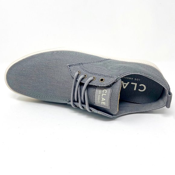 Clae Ellington Textile Charcoal Mens Premium Casual Sneakers - Picture 4 of 5